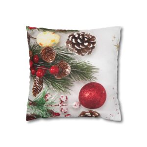 Christmas and New Year Spun Polyester Pillowcase