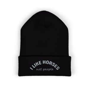 I Like Horses Classic Cuffed Beanie (Embroidery)